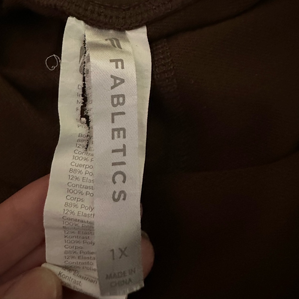 Fabletics Brown Soft Stretch Comfy Athleisure Pul… - image 5